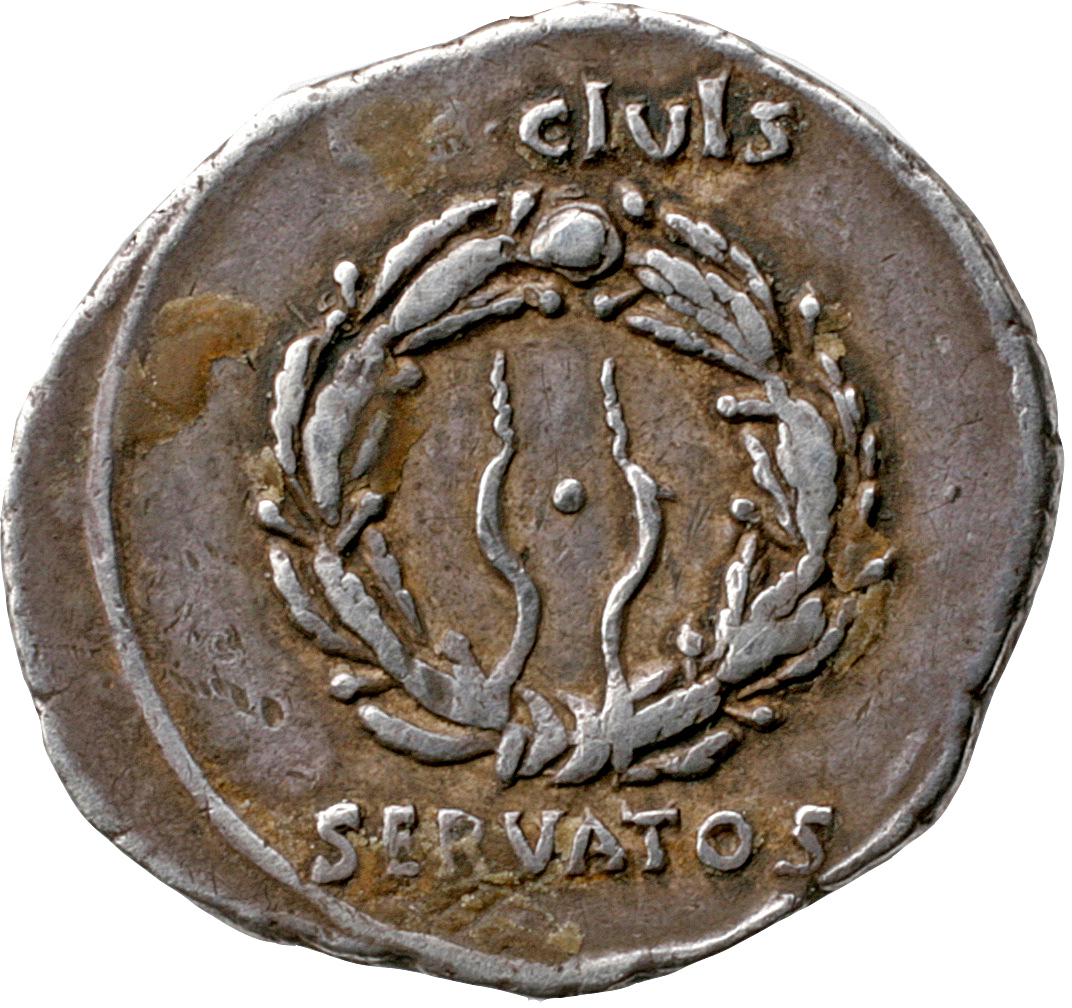 RIC I (second edition) Augustus 40A Augustus reverse, Oak-wreath