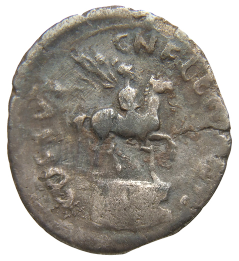 RIC I (second edition) Augustus 412 Augustus reverse, Equestrian statue of Agrippa bearing trophy on ornamented pedestal