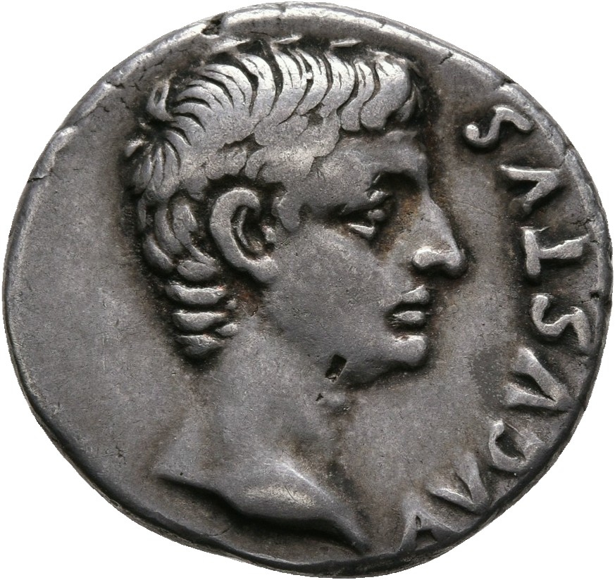RIC I (second edition) Augustus 416 Augustus obverse, Head of Augustus, bare, right