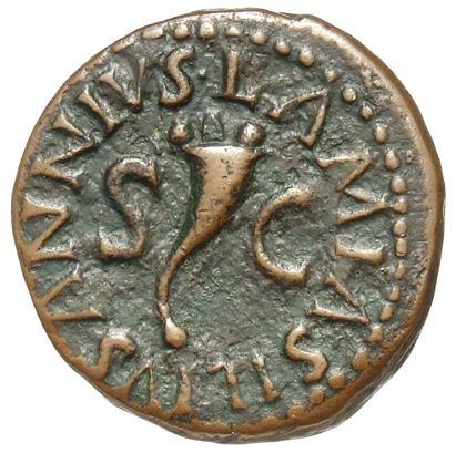 RIC I (second edition) Augustus 422 Augustus obverse, Cornucopiae flanked by S C