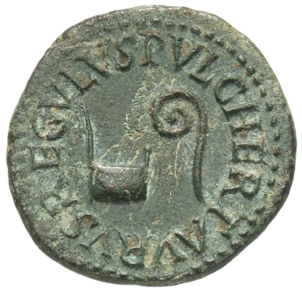 RIC I (second edition) Augustus 424 Augustus obverse, Simpulum and lituus