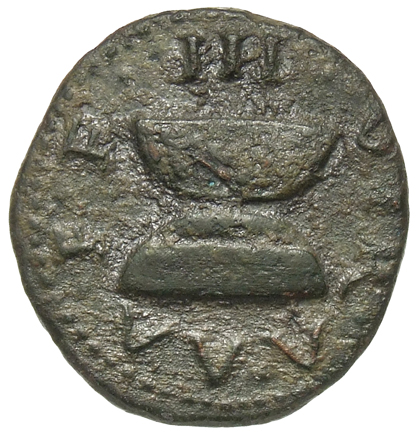 RIC I (second edition) Augustus 425 Augustus reverse, Garlanded altar