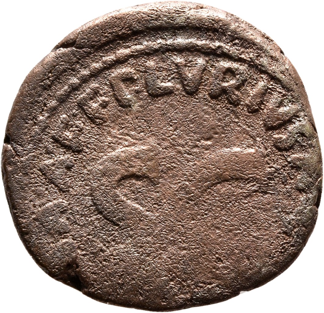 RIC I (second edition) Augustus 428 Augustus reverse, Legend surrounding S C