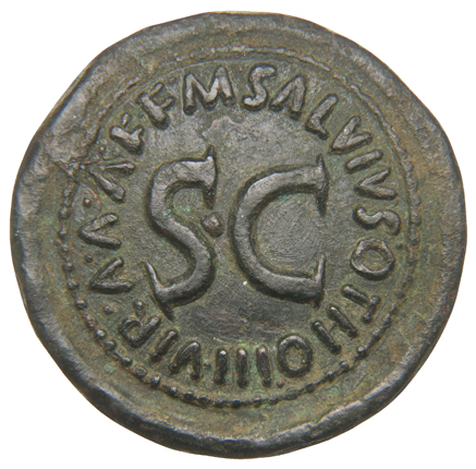 Augustus reverse — Legend surrounding S C