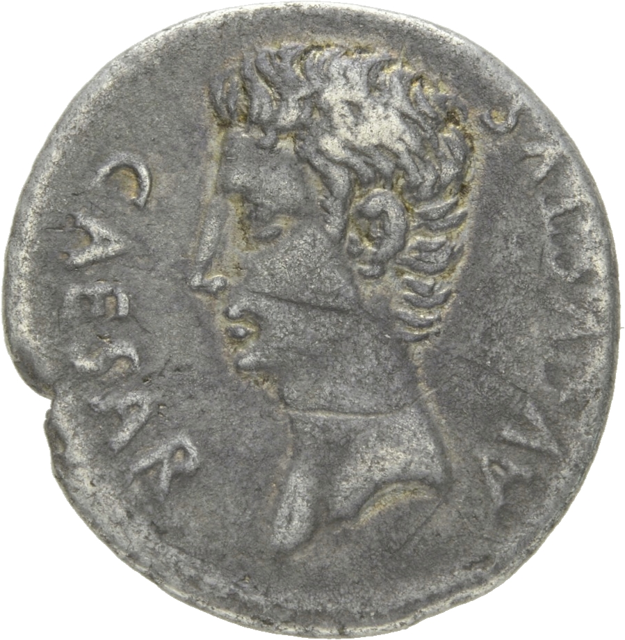 Augustus obverse — Head of Augustus, bare, left