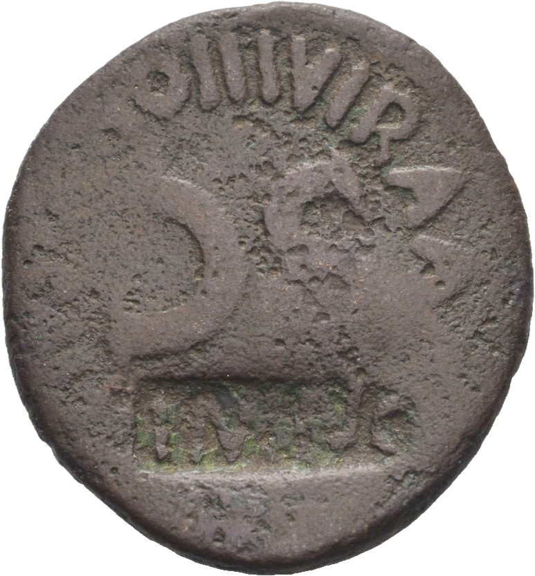 RIC I (second edition) Augustus 431 Augustus reverse — Legend surrounding S C