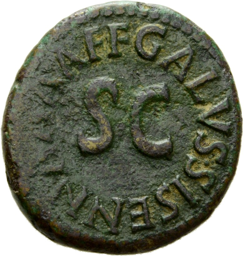 Augustus reverse — Legend surrounding S C