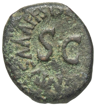 RIC I (second edition) Augustus 450 Augustus obverse, Bowl-shaped or flat-shaped altar