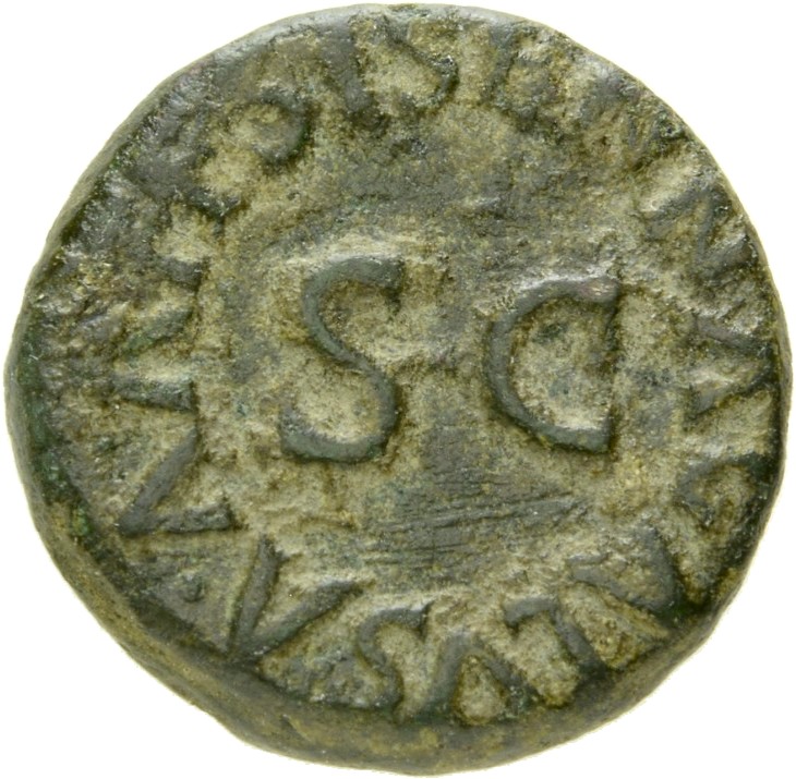 Augustus reverse — Legend surrounding S C