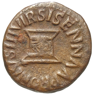 RIC I (second edition) Augustus 459 Augustus reverse, Legend surrounding S C