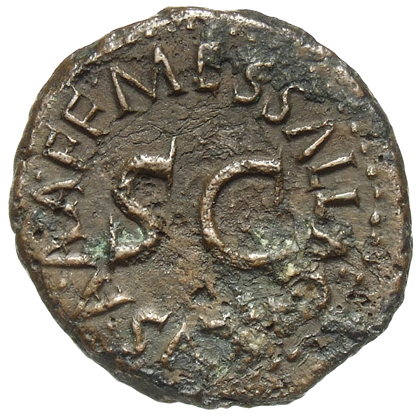 RIC I (second edition) Augustus 460 Augustus obverse, Bowl-shaped or flat-shaped altar