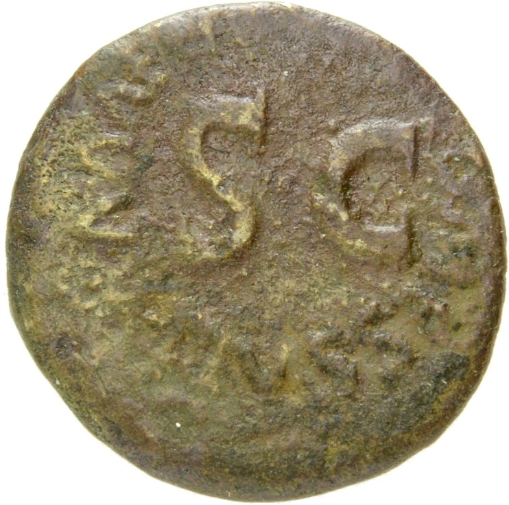 RIC I (second edition) Augustus 461 Augustus reverse, Legend surrounding S C