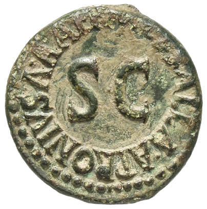 Augustus obverse — Bowl-shaped altar