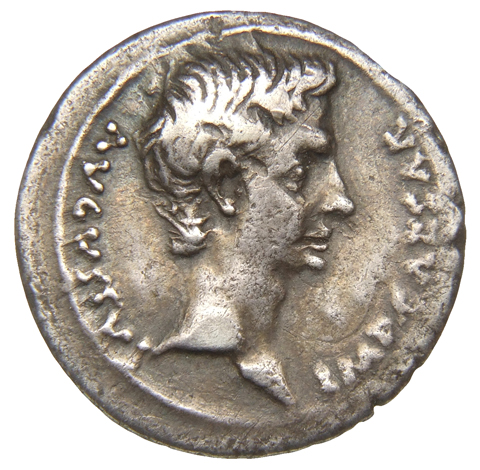 RIC I (second edition) Augustus 5 Augustus obverse, Head of Augustus, bare, right