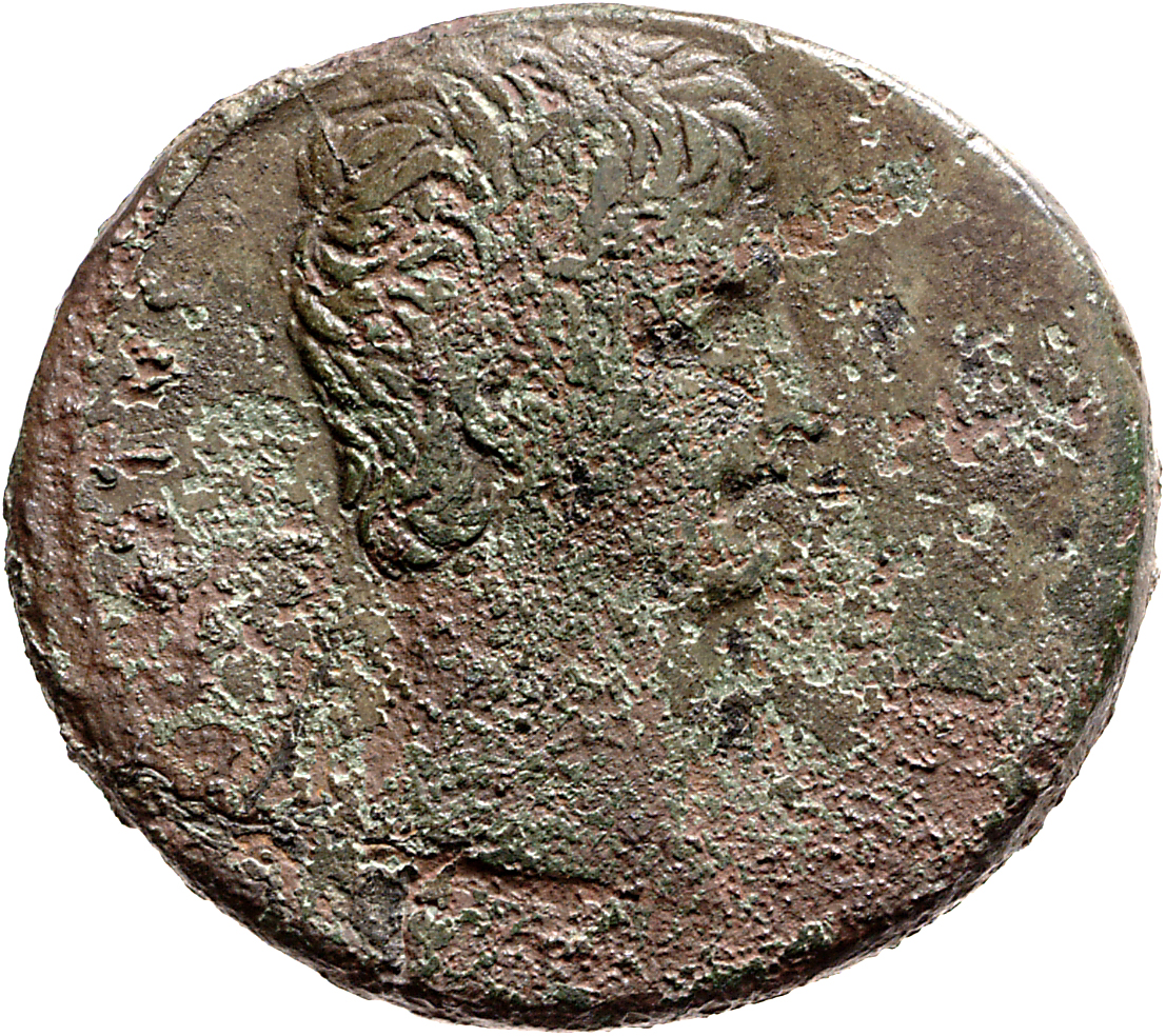 Augustus obverse — Head of Augustus, bare, right