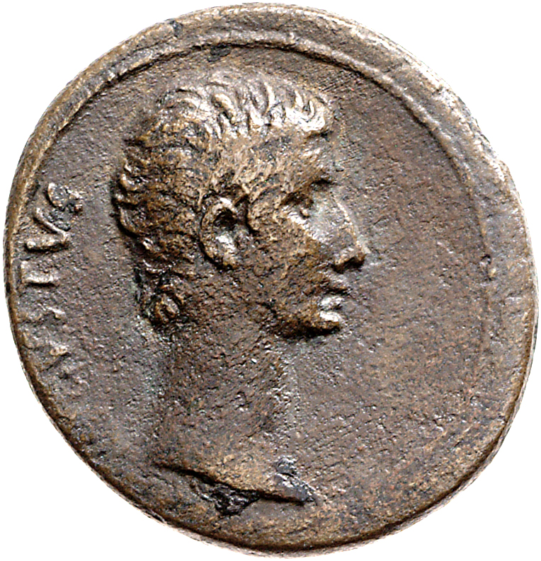 Augustus obverse — Head of Augustus, bare, right