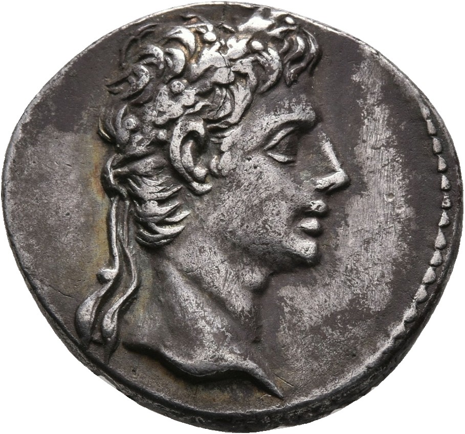 RIC I (second edition) Augustus 51 Augustus obverse, Head of Augustus, laureate, right