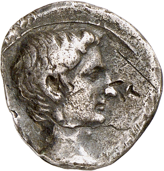 Augustus obverse — Head of Augustus, bare, right