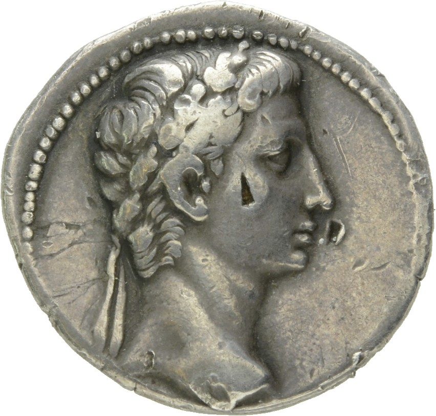 RIC I (second edition) Augustus 541 Augustus obverse, Head of Augustus, laureate, right