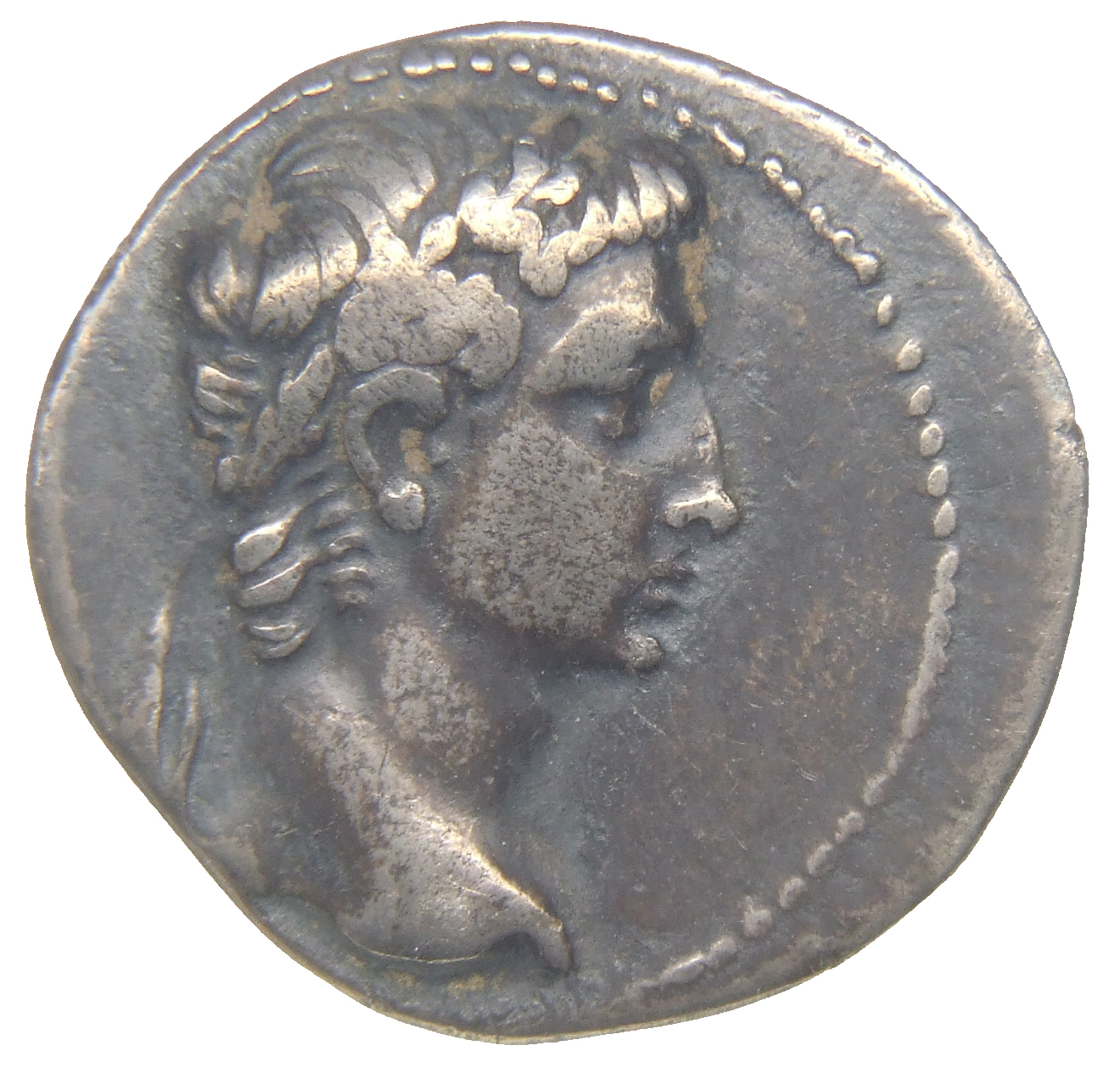 RIC I (second edition) Augustus 541 Augustus obverse — Head of Augustus, laureate, right