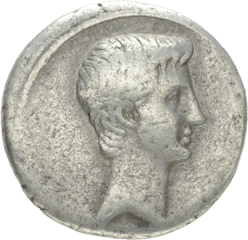 RIC I (second edition) Augustus 543A Augustus obverse, Head of Octavian, bare, right
