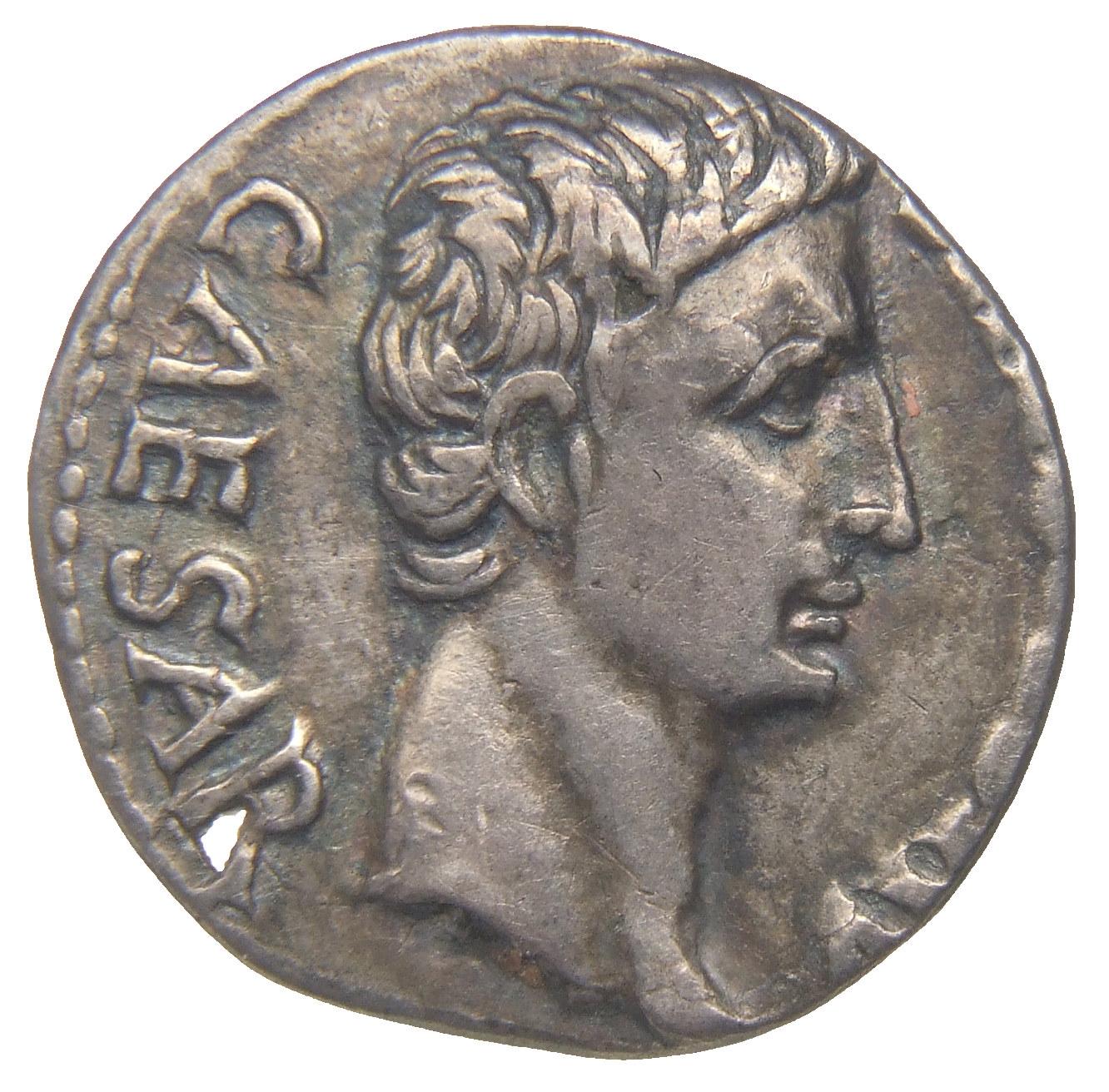 RIC I (second edition) Augustus 75A Augustus obverse, Head of Augustus, bare, right