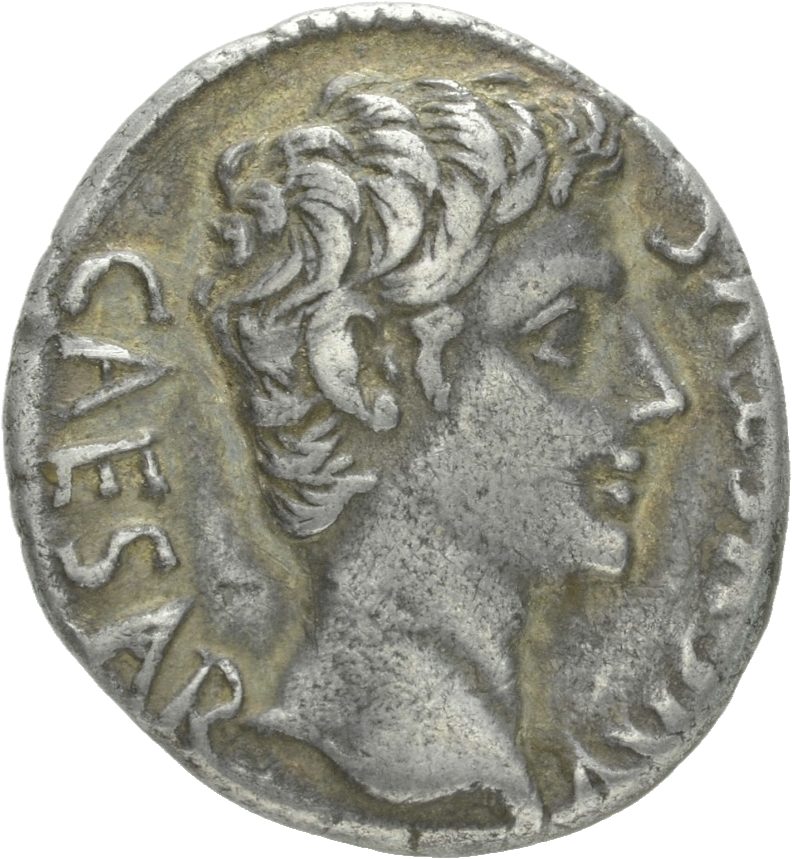 Augustus obverse — Head of Augustus, bare, right