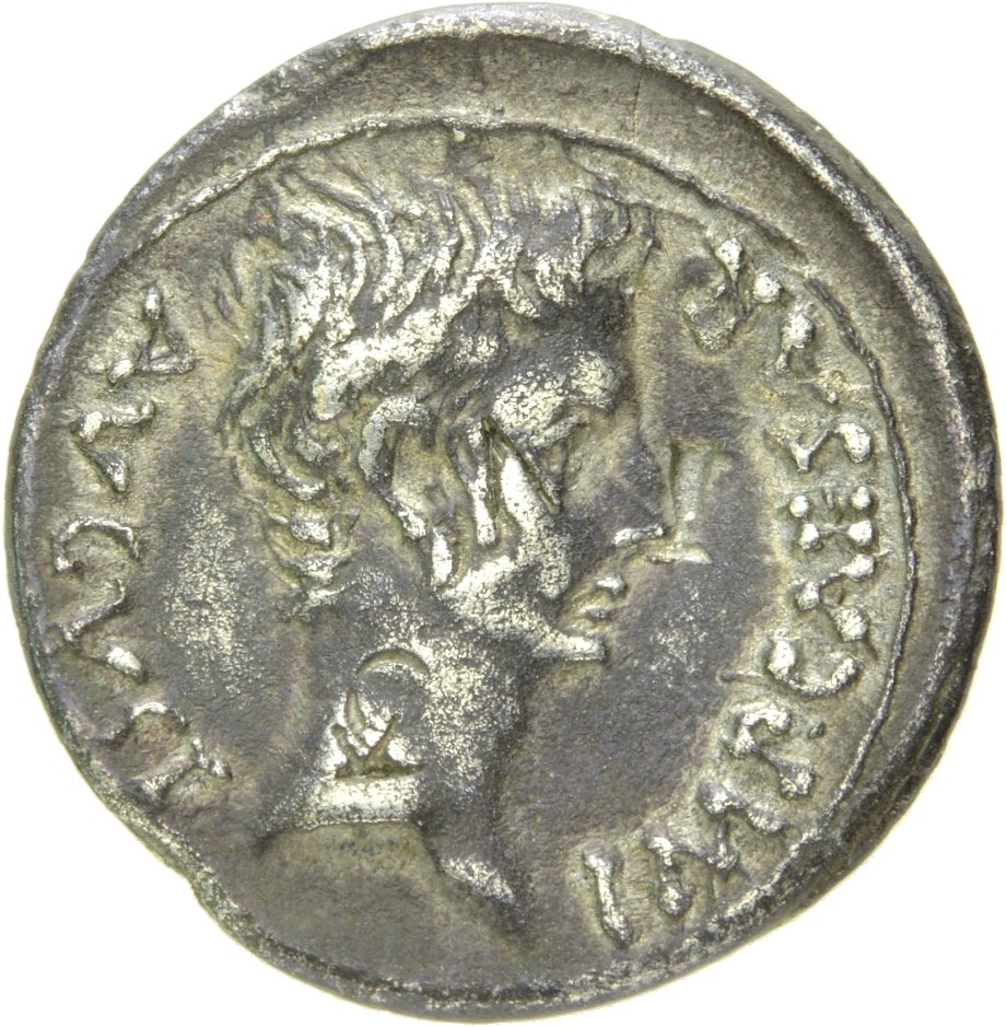 Augustus obverse — Head of Augustus, bare, right