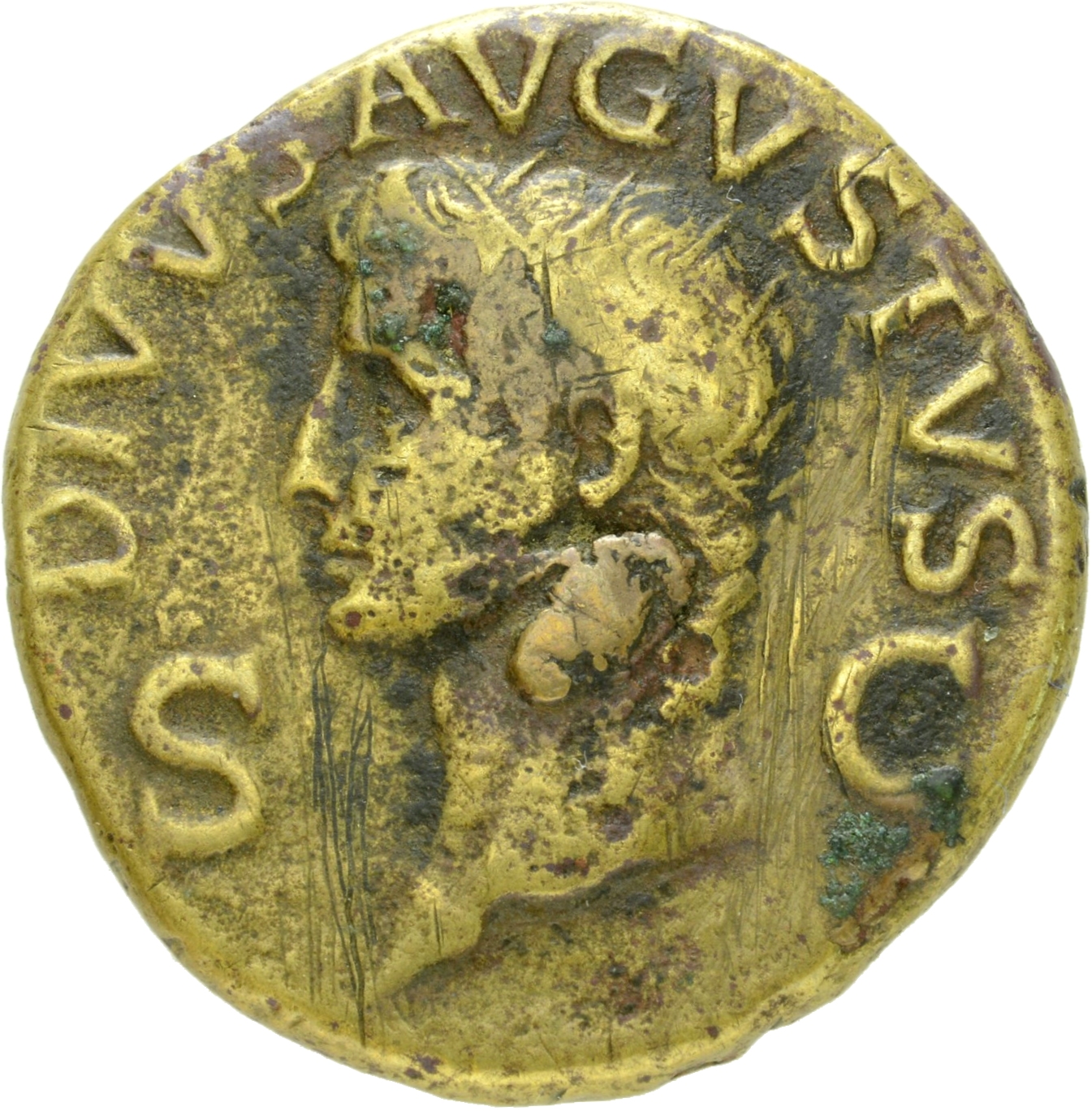 RIC I (second edition) Claudius 101 Claudius obverse, Head of Augustus, radiate, left