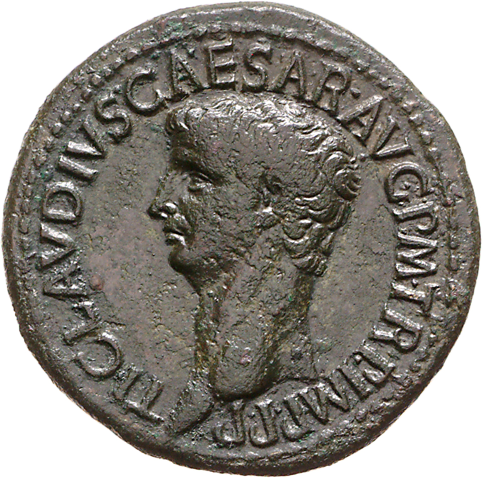 RIC I (second edition) Claudius 110 Claudius obverse, Head of Claudius, bare, left