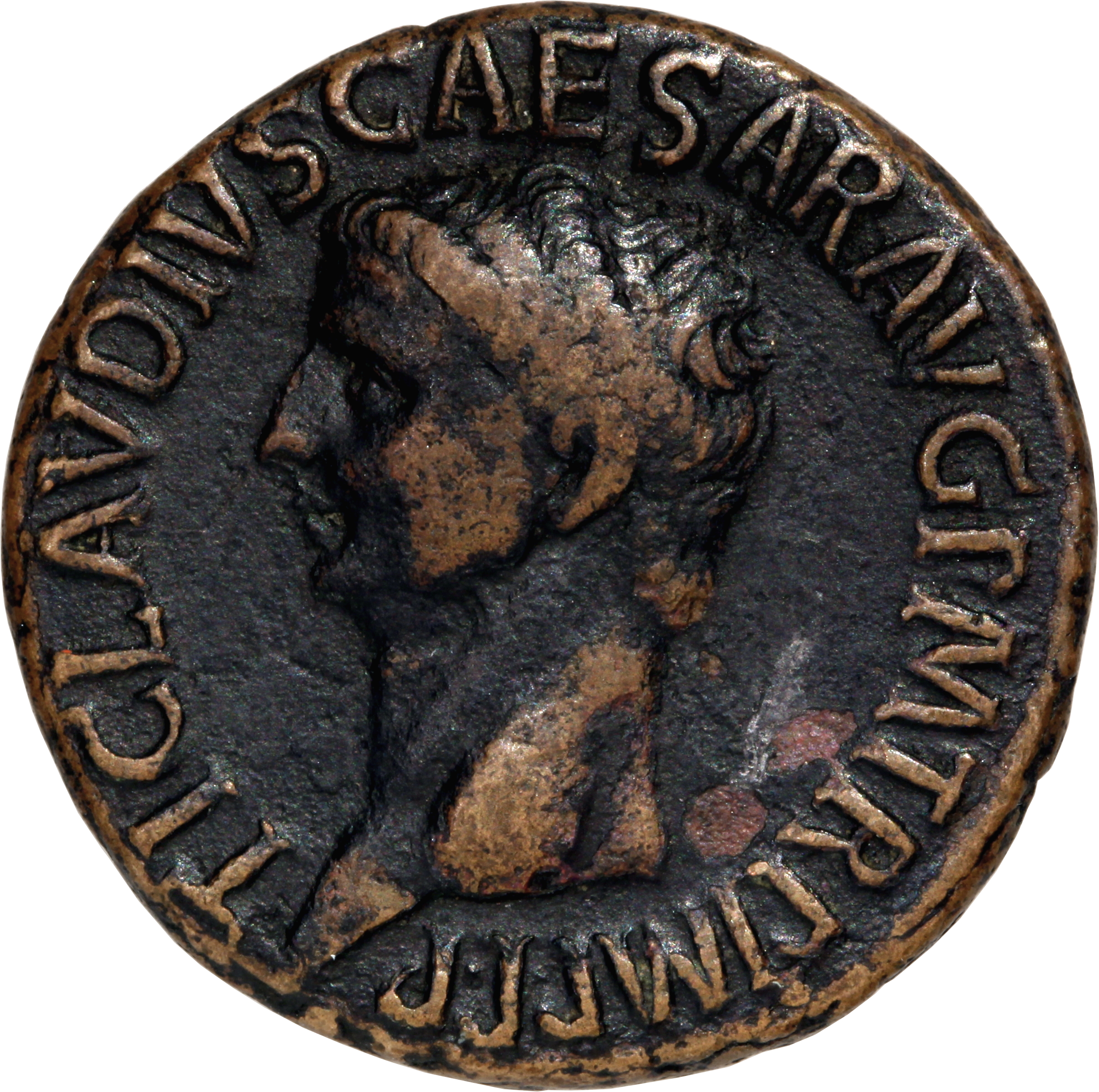RIC I (second edition) Claudius 111 Claudius obverse — Head of Claudius, bare, left
