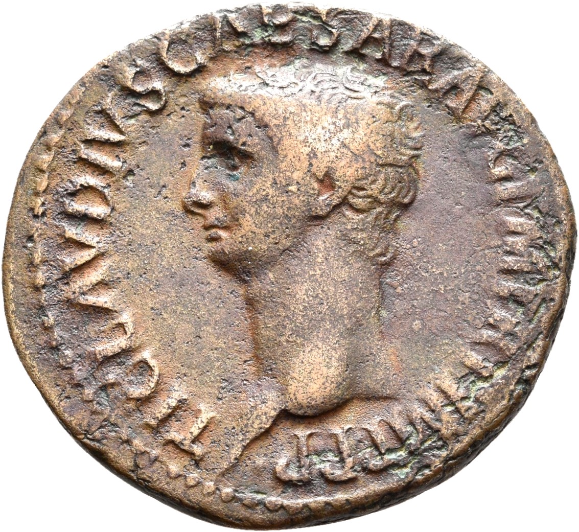 RIC I (second edition) Claudius 116 Claudius obverse — Head of Claudius, bare, left