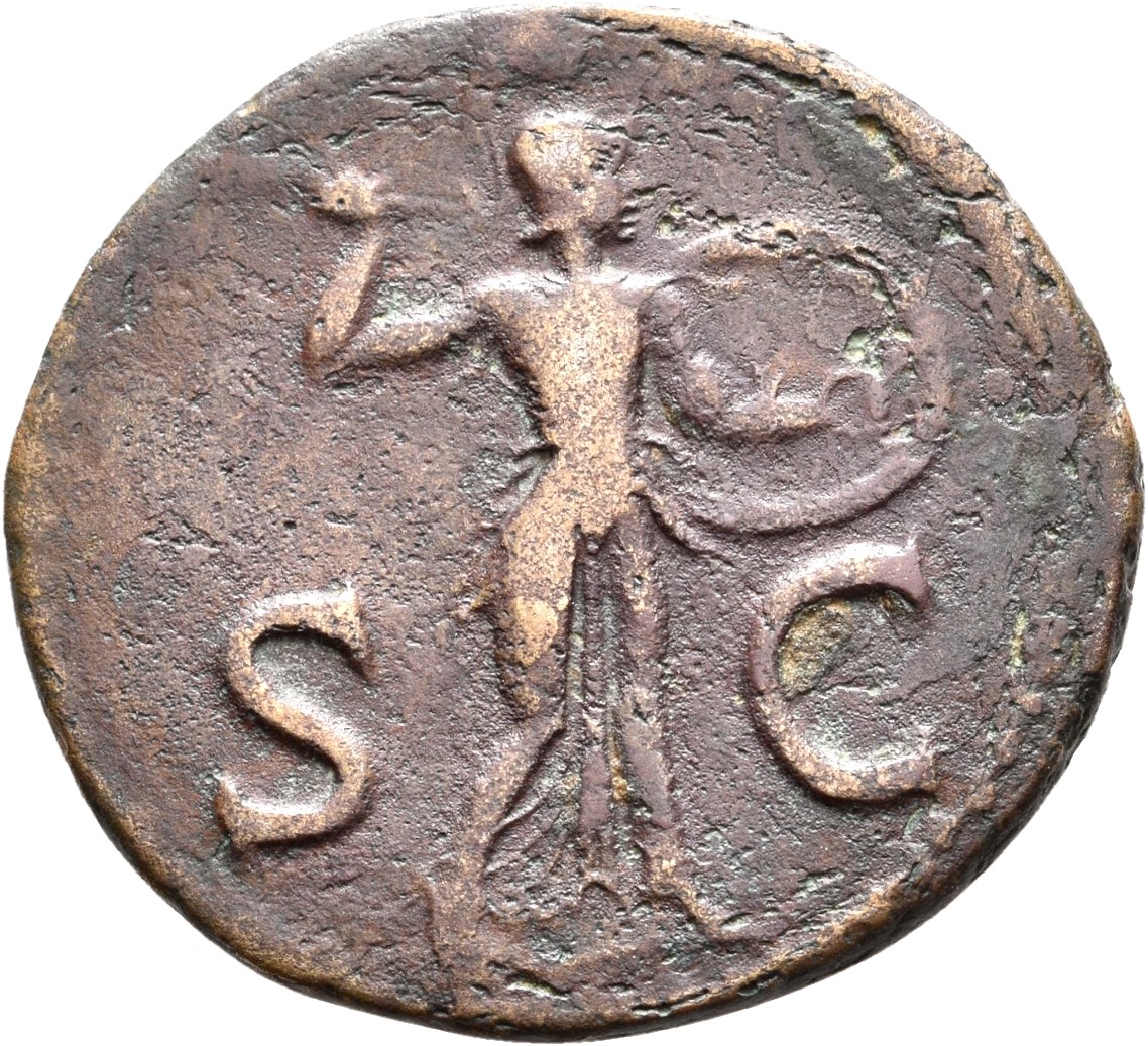 RIC I (second edition) Claudius 116 Claudius reverse — Minerva, helmeted and draped, advancing right, levelling javelin in...