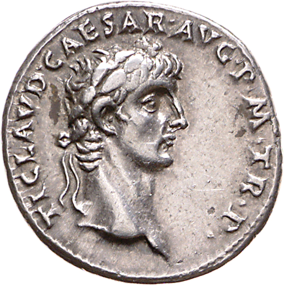 RIC I (second edition) Claudius 12 Claudius obverse, Head of Claudius, laureate, right