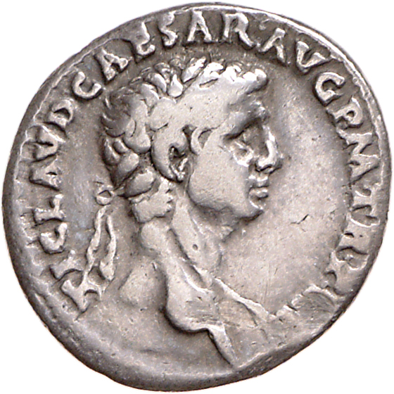 RIC I (second edition) Claudius 20 Claudius obverse, Head of Claudius, laureate, right