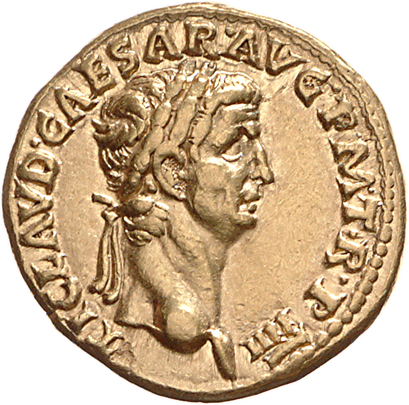 RIC I (second edition) Claudius 27 Claudius obverse, Head of Claudius, laureate, right