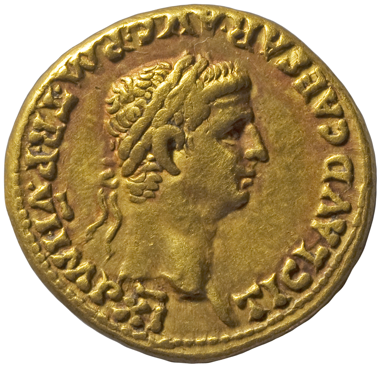 RIC I (second edition) Claudius 38 Claudius obverse, Head of Claudius, laureate, right