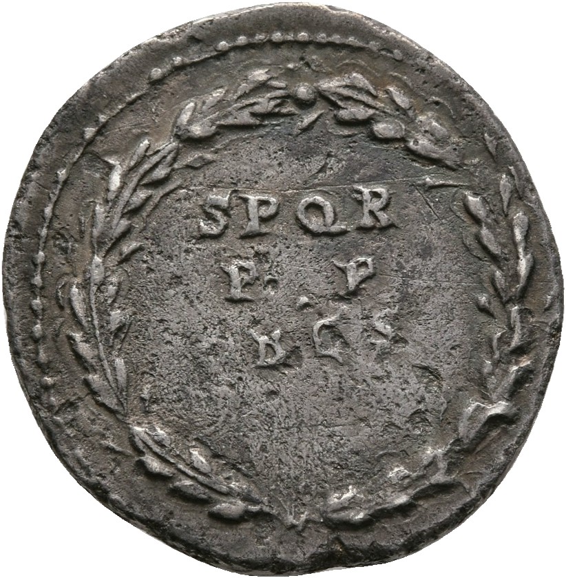 RIC I (second edition) Claudius 41 Claudius reverse — Legend in three lines in oak-wreath