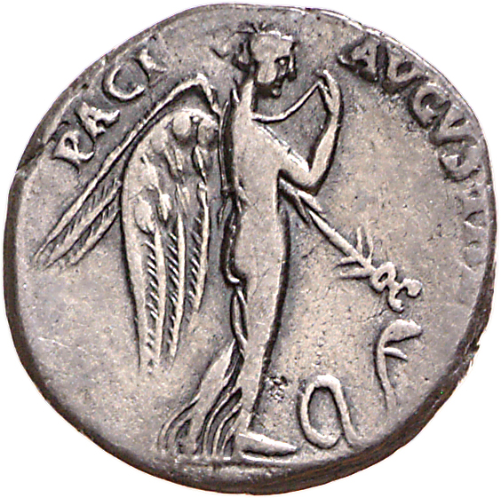 RIC I (second edition) Claudius 47 Claudius reverse, Pax/Nemesis advancing right, holding drapery with right hand, left ha...