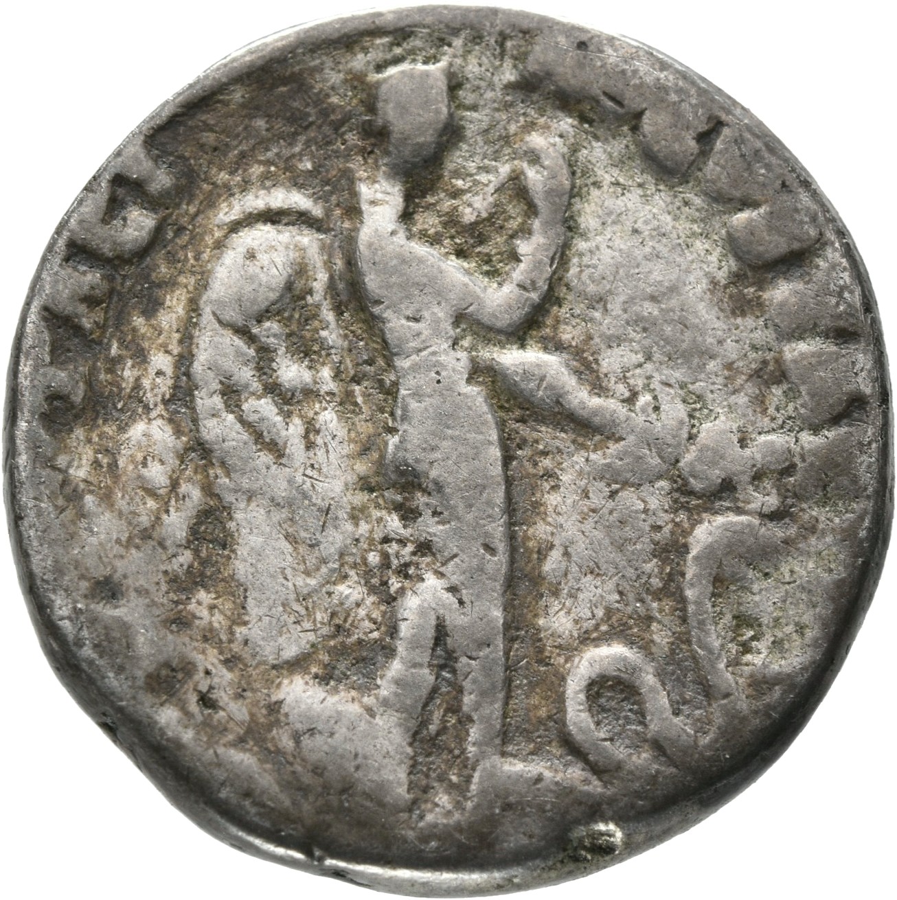 RIC I (second edition) Claudius 52 Claudius reverse — Pax/Nemesis advancing right, holding drapery with right hand, left h...