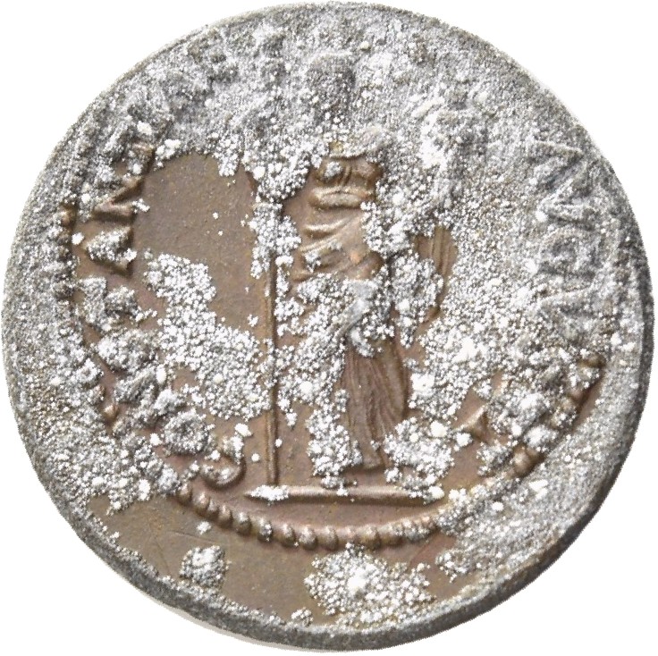 RIC I (second edition) Claudius 66 Claudius reverse, Antonia (as Constantia) standing, facing, holding long torch in right...