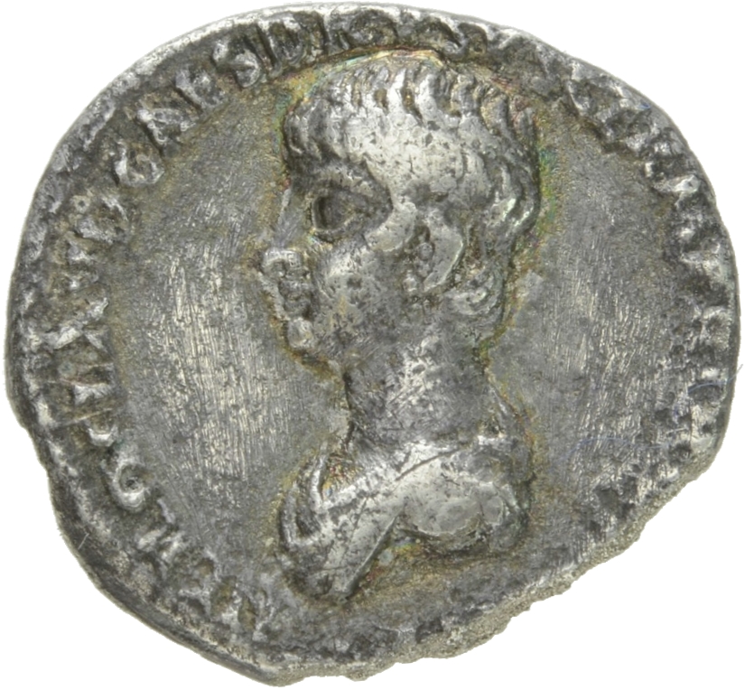 RIC I (second edition) Claudius 77 Claudius obverse, Bust of Nero, bare-headed, draped, left