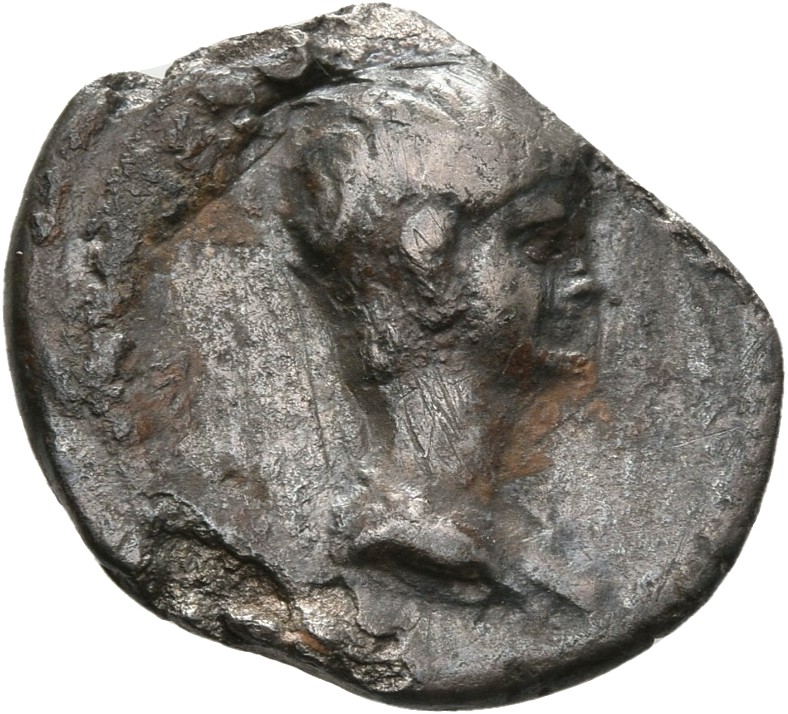 RIC I (second edition) Claudius 79 Claudius obverse, Bust of Nero, bare-headed, draped, right
