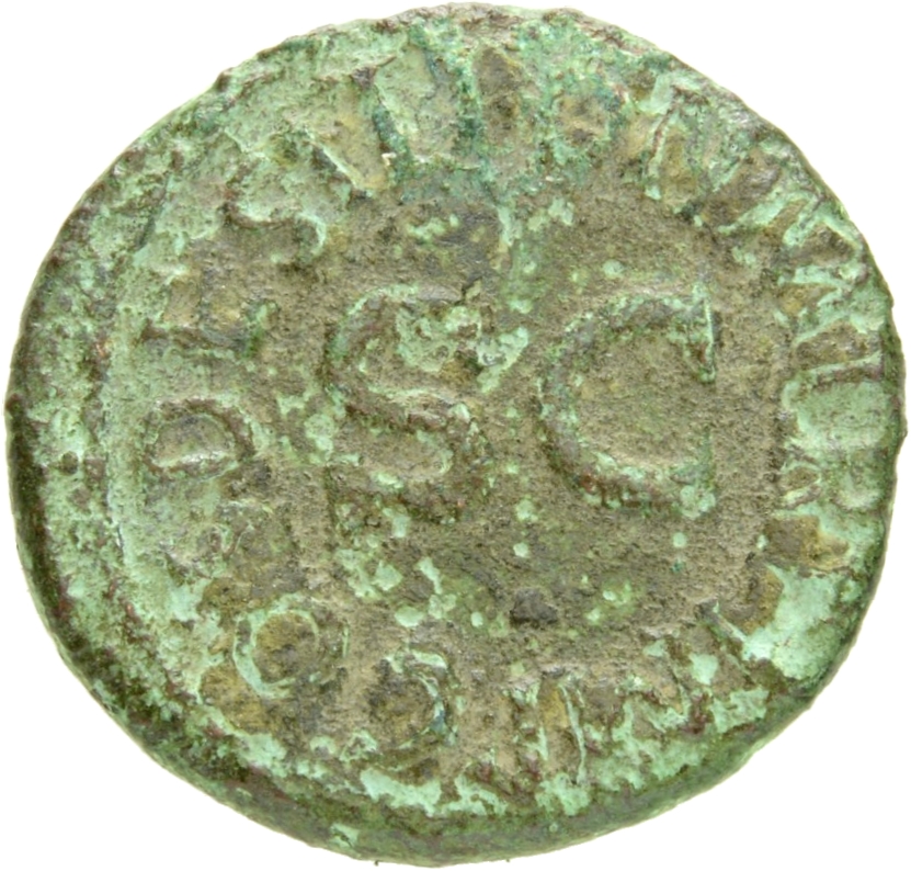 RIC I (second edition) Claudius 84 Claudius reverse, Legend surrounding S C