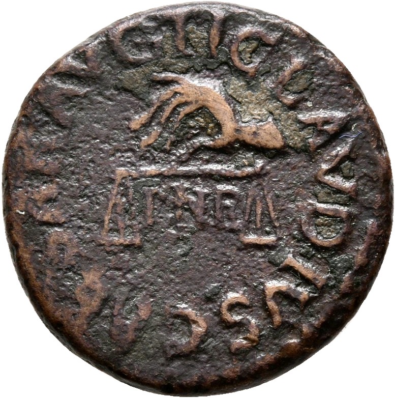 RIC I (second edition) Claudius 89 Claudius obverse, hand left, holding pair of scales; PNR below