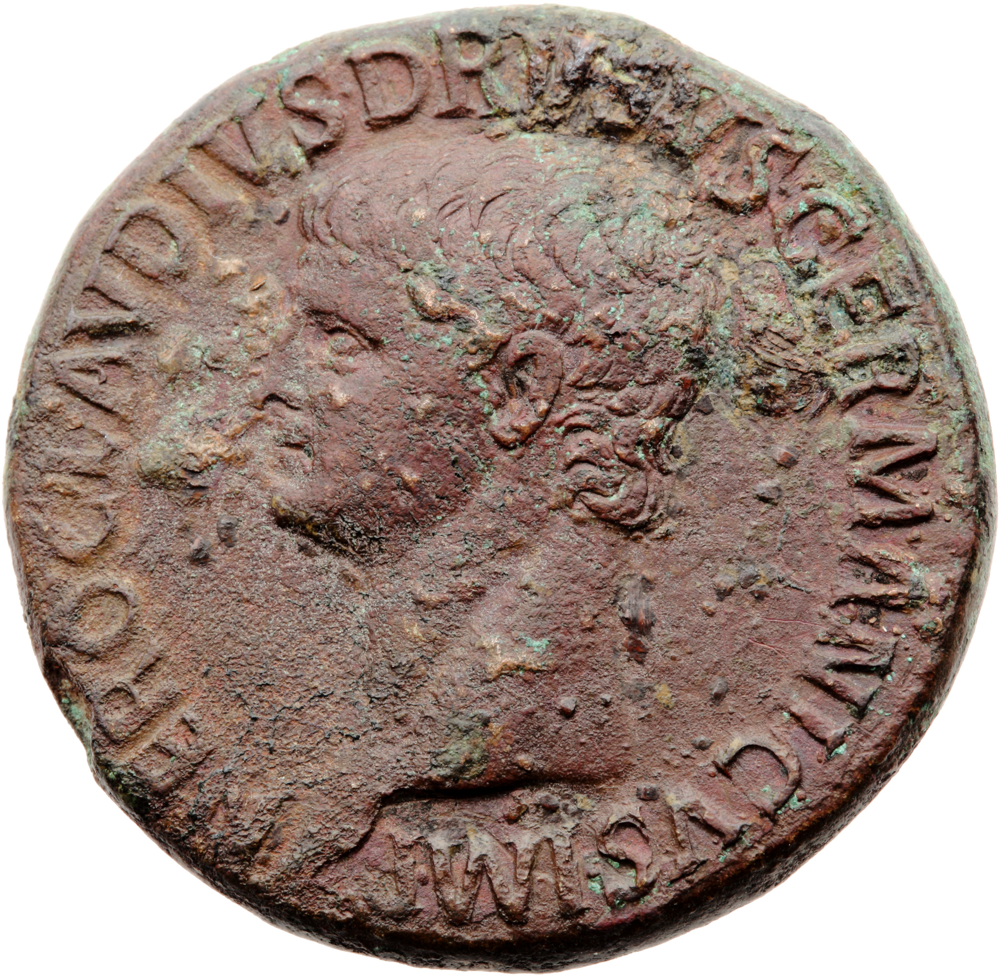 RIC I (second edition) Claudius 93 Claudius obverse — Head of Nero Claudius Drusus, bare, left
