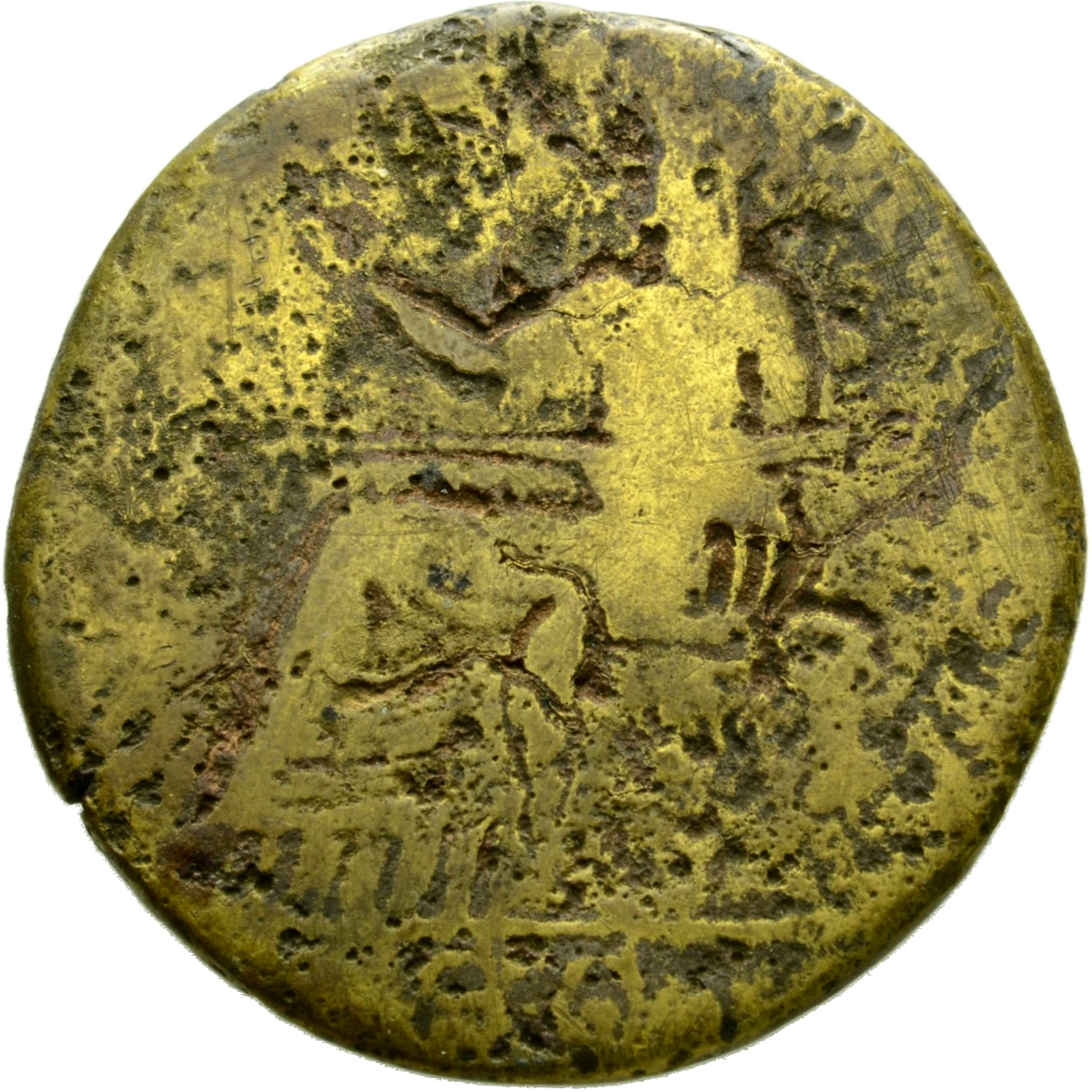 RIC I (second edition) Claudius 94 Claudius reverse, Ceres, veiled and draped, seated left, on ornamented throne, holding ...