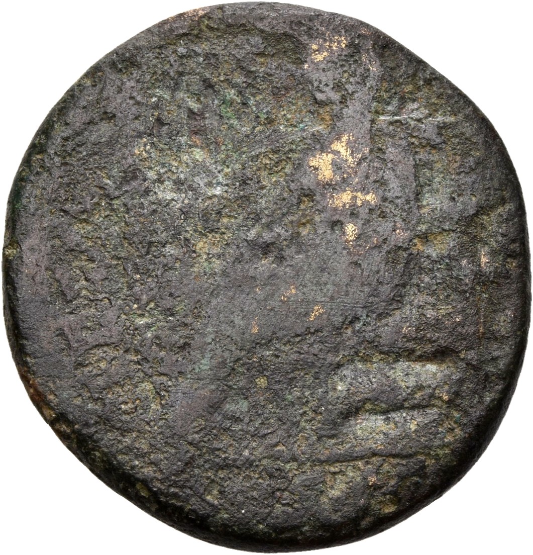 RIC I (second edition) Claudius 94 Claudius reverse — Ceres, veiled and draped, seated left, on ornamented throne, holding...