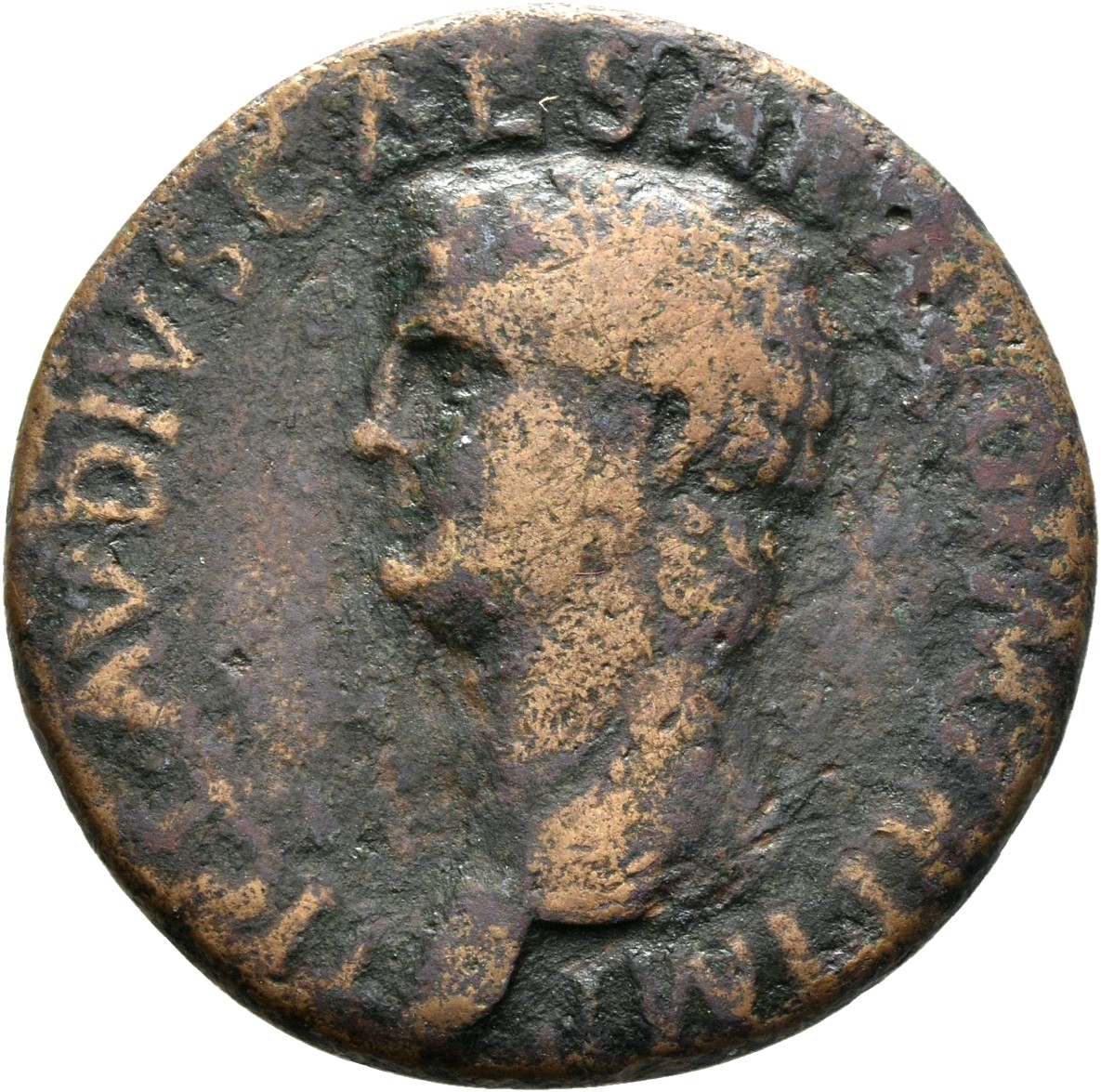 RIC I (second edition) Claudius 97 Claudius obverse — Head of Claudius, bare, left