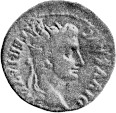 RIC I (second edition) Gaius/Caligula 10 Gaius reverse, Head of Augustus, radiate, right